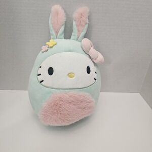 Sanrio Hello Kitty Bunny Squishmallows Plush 2023‎ Pastel Mint Pink Ears Bow
